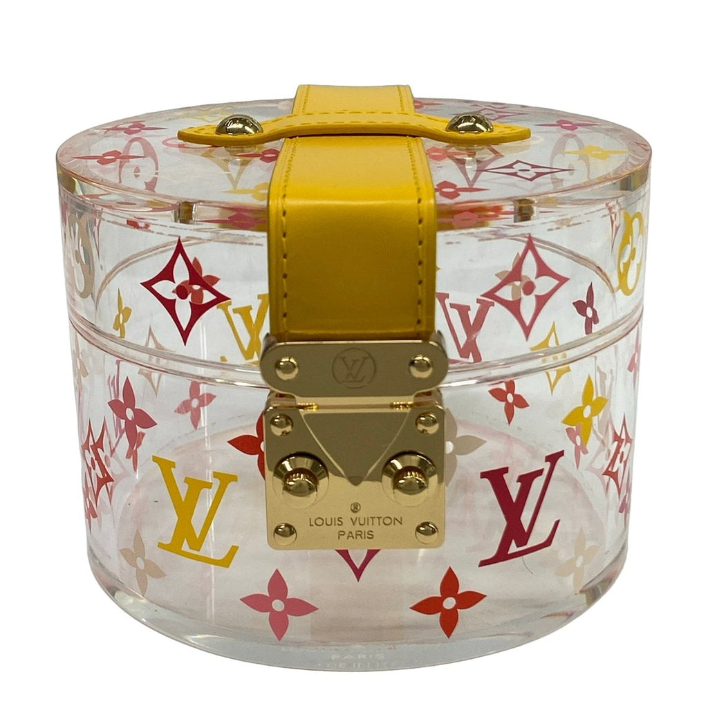 Louis Vuitton Case Bowatt Scott Clear Yellow Multi Leather Cowhide