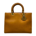 Dior Handbag Lady Brown Leather