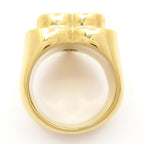 Chanel Ring CC Logo Gold Black Heart — view 4