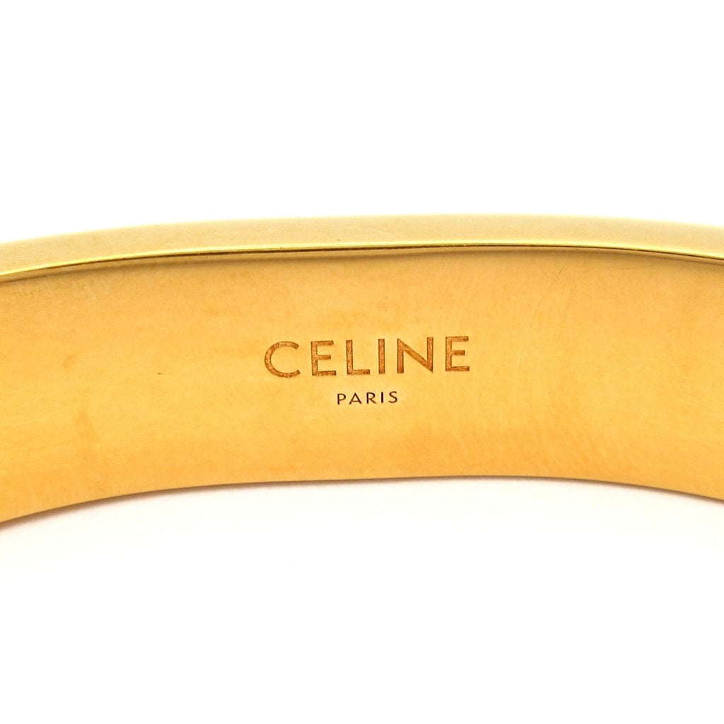 Celine Bangle Gold Red Ribbon Small Cuff Bracelet — view 4