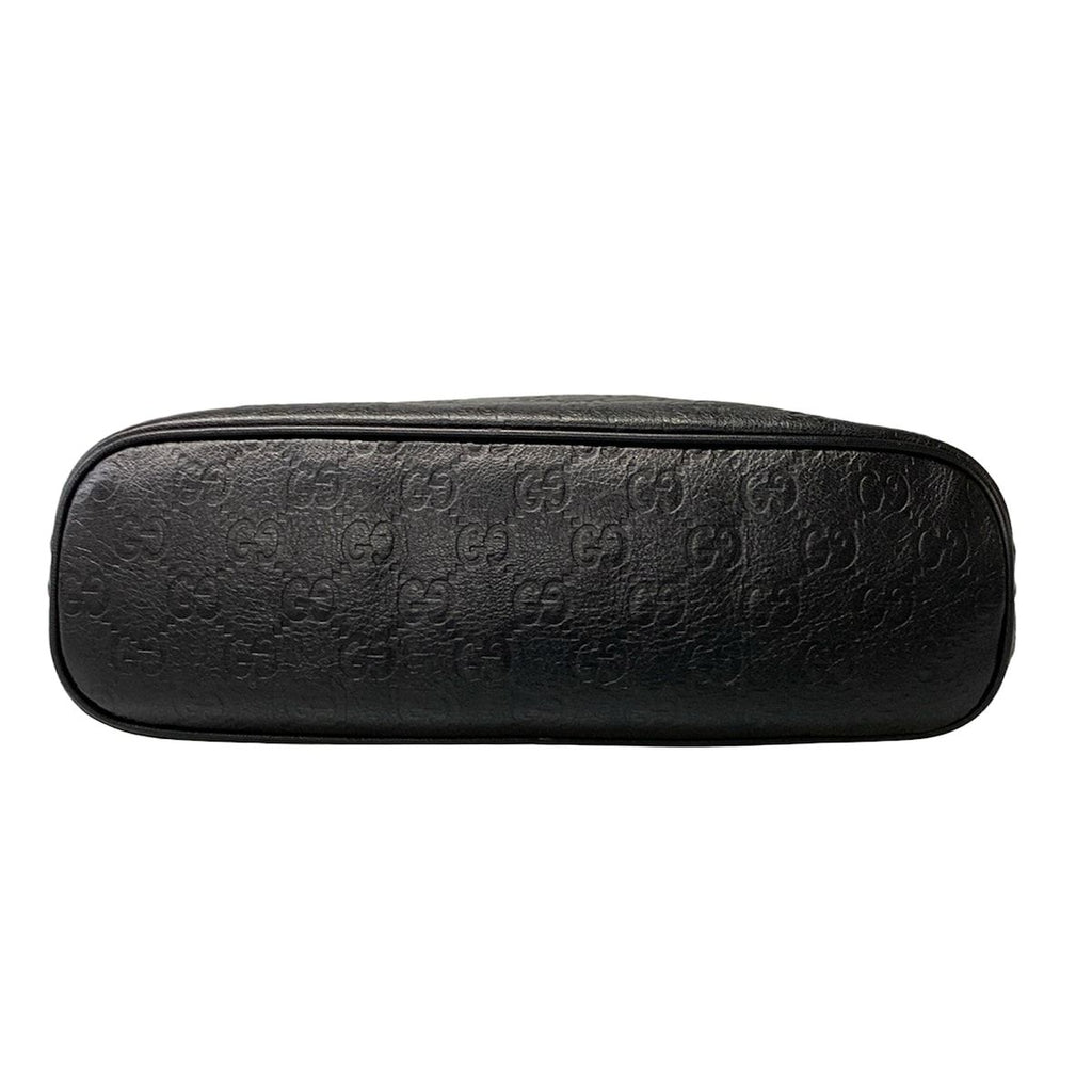 Gucci Shoulder Bag Guccissima Line Black Leather — view 5