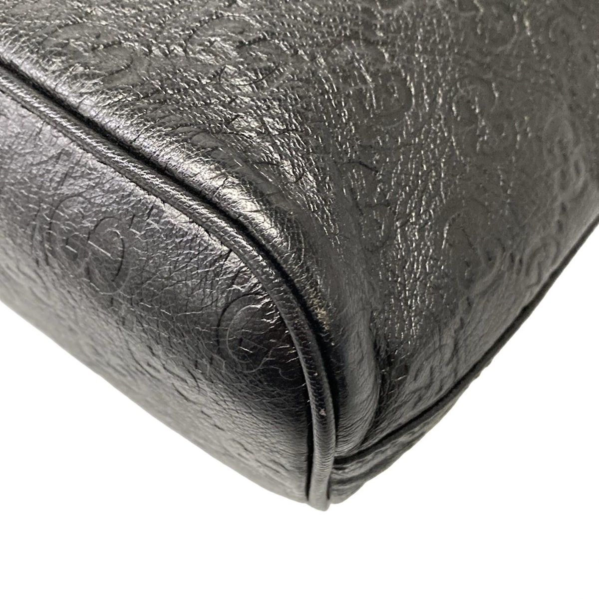 Gucci Shoulder Bag Guccissima Line Black Leather — view 6