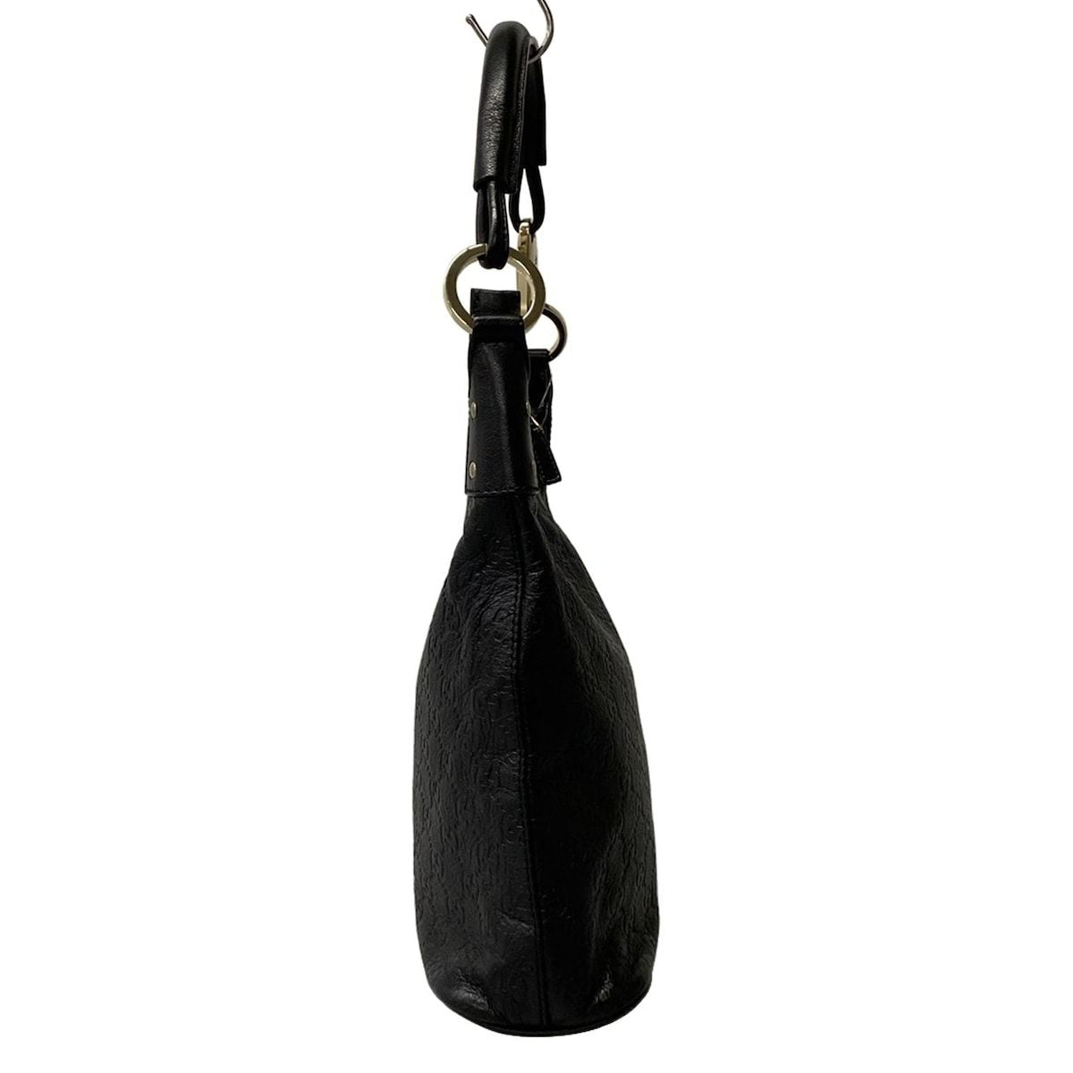 Gucci Shoulder Bag Guccissima Line Black Leather — view 4