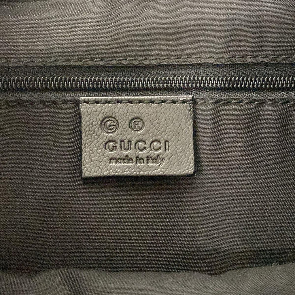 Gucci Shoulder Bag Guccissima Line Black Leather — view 8