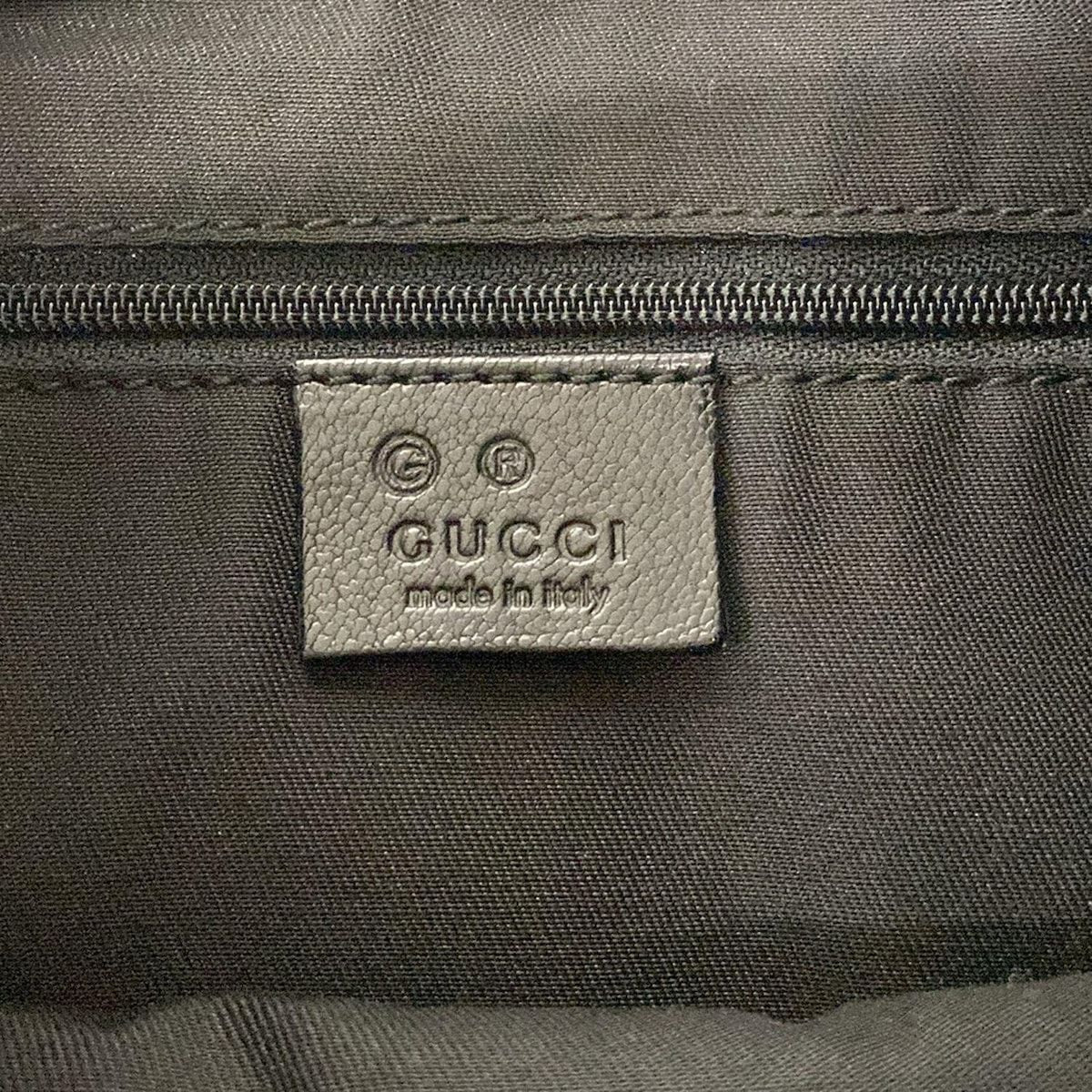 Gucci Shoulder Bag Guccissima Line Black Leather — view 8