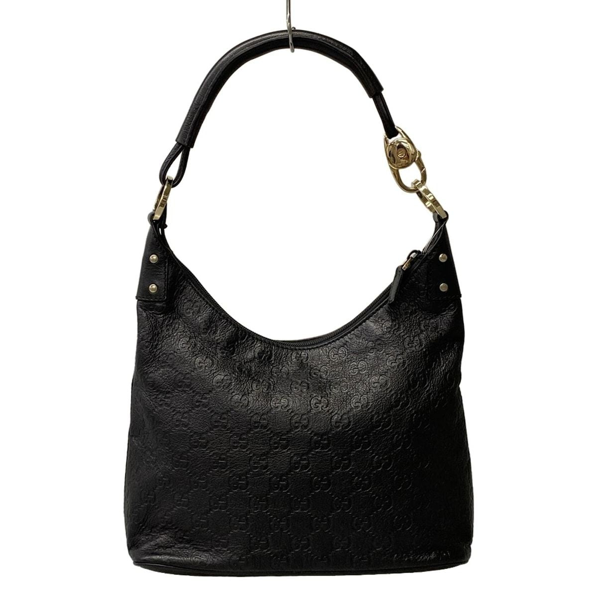 Gucci Shoulder Bag Guccissima Line Black Leather — view 3