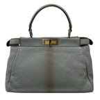 Fendi Handbag Peekaboo Gray Leather