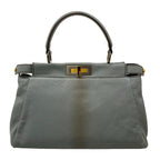 Fendi Handbag Peekaboo Gray Leather — view 3