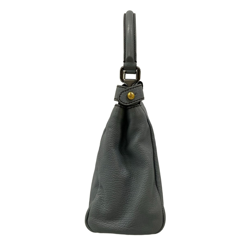 Fendi Handbag Peekaboo Gray Leather — view 4