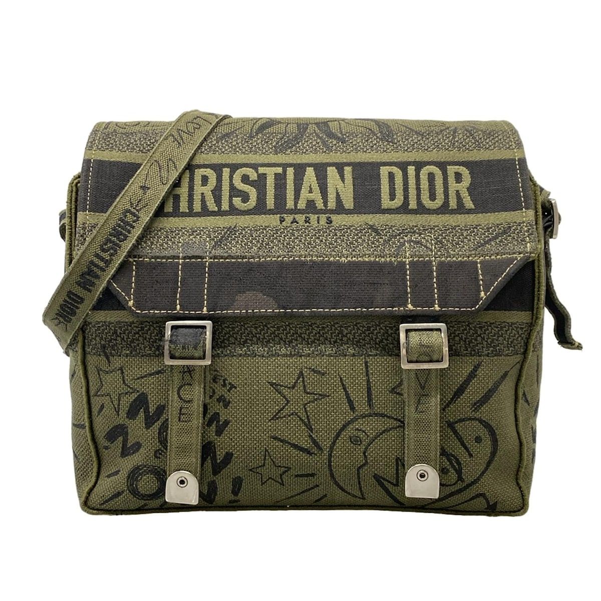 Dior Shoulder Bag Camp Khaki Black