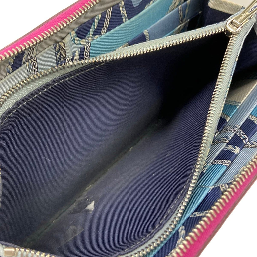 Hermes Wallet Azap Long Silk'In Purple — view 4