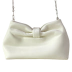 Dior Shoulder Bag Bow Small Ivory Chain Lambskin — view 3