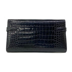 Hermes Wallet Kelly Long Black Silver — view 2