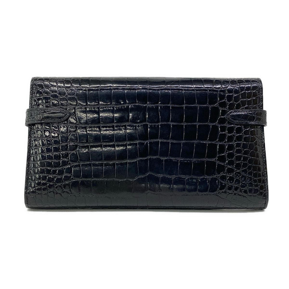 Hermes Wallet Kelly Long Black Silver — view 2
