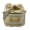 Gucci Shoulder Bag Horsebit 1955 Ivory Drawstring Leather
