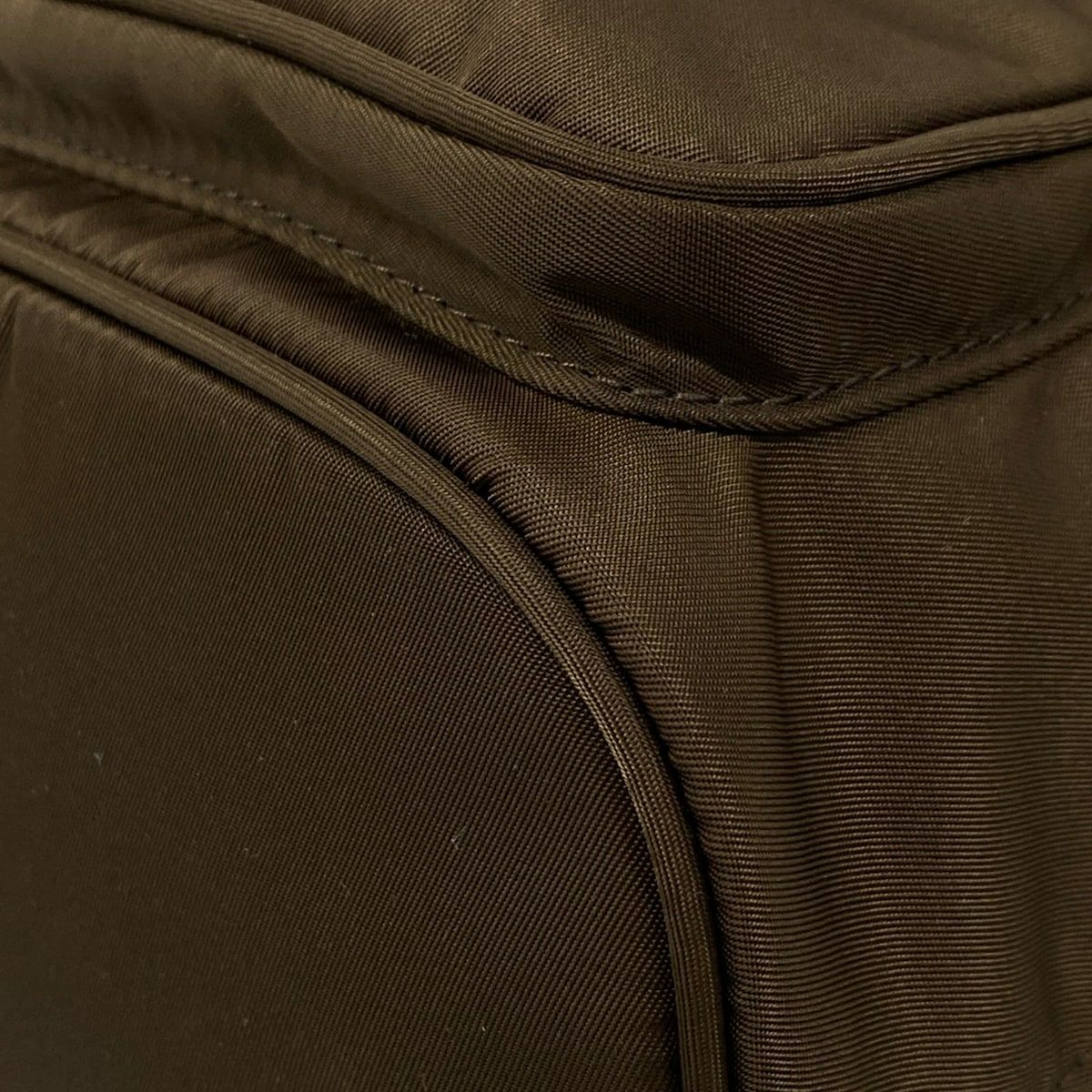 Prada Handbag Duet Dark Brown Drawstring Leather — view 6