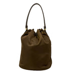 Prada Handbag Duet Dark Brown Drawstring Leather — view 3