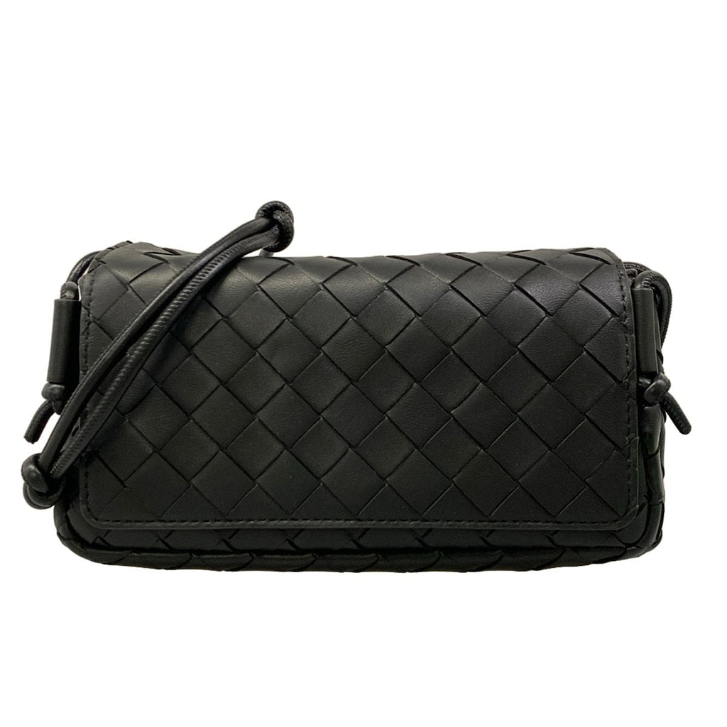Bottega Veneta Shoulder Bag Notturno Black Lambskin
