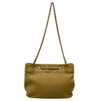 Chanel Shoulder Bag Bicolor Beige Gold Chain Lambskin — view 3