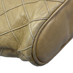 Chanel Shoulder Bag Bicolor Beige Gold Chain Lambskin — view 6