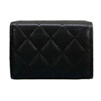 Chanel Trifold Wallet Classic Small Flap Quilted Black Gold — view 2