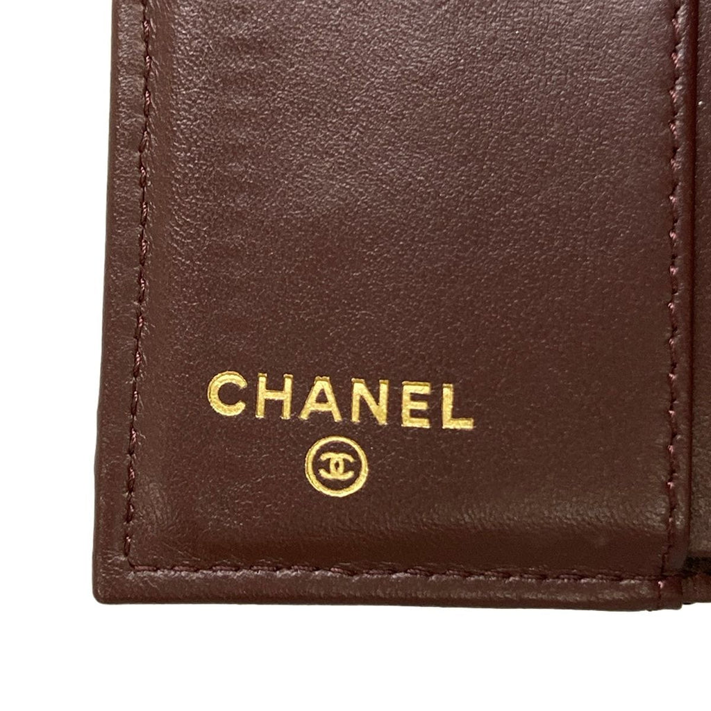 Chanel Trifold Wallet Classic Small Flap Quilted Black Gold — view 6