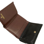 Chanel Trifold Wallet Classic Small Flap Quilted Black Gold — view 3