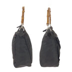 Gucci Bamboo 2-Way Dark Brown Silver Nylon Shoulder Bag — view 8