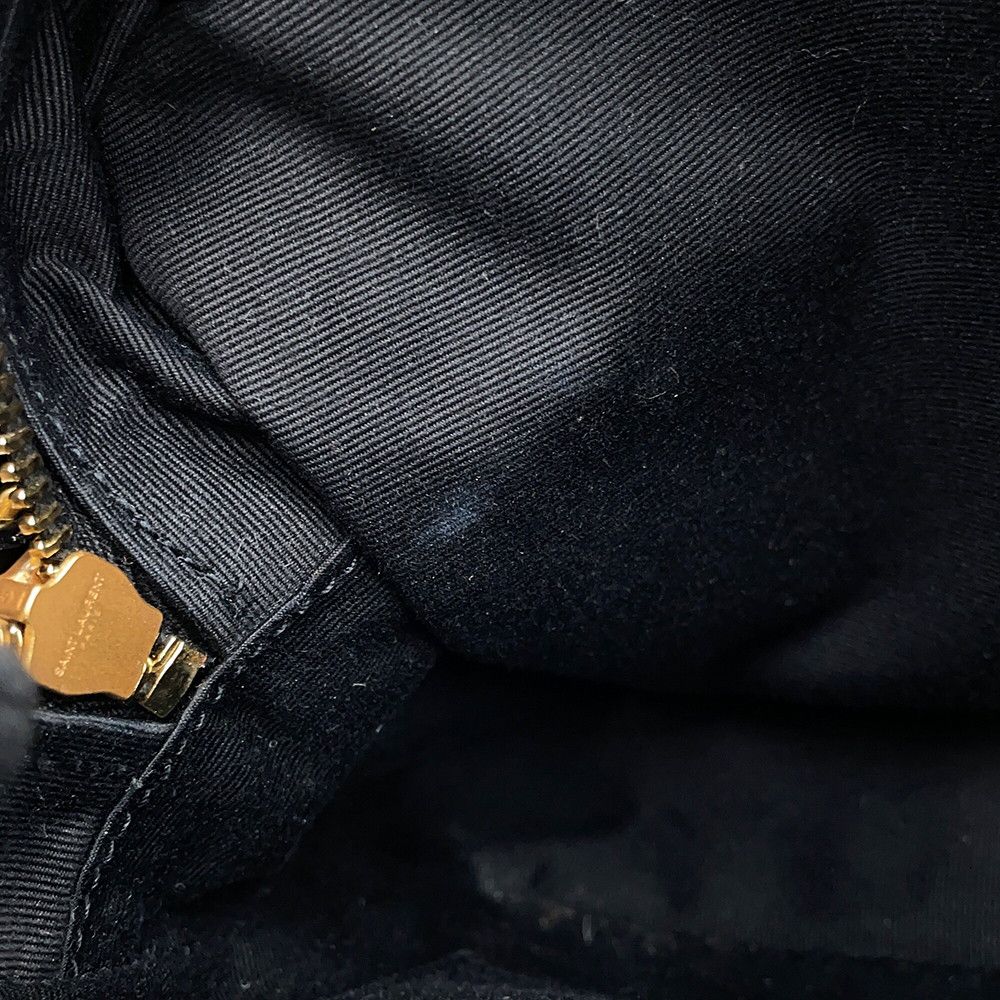 Saint Laurent Paris Shoulder Bag Lou Leather Suede Leopard Black — view 6