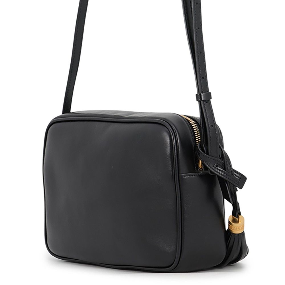 Saint Laurent Paris Shoulder Bag Lou Leather Suede Leopard Black — view 2