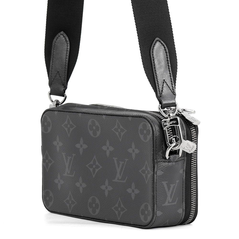Louis Vuitton Shoulder Bag Monogram Eclipse Alpha Wearable Wallet Black — view 2