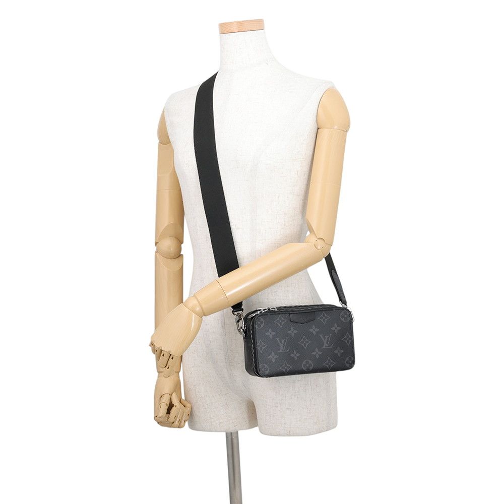 Louis Vuitton Shoulder Bag Monogram Eclipse Alpha Wearable Wallet Black — view 4