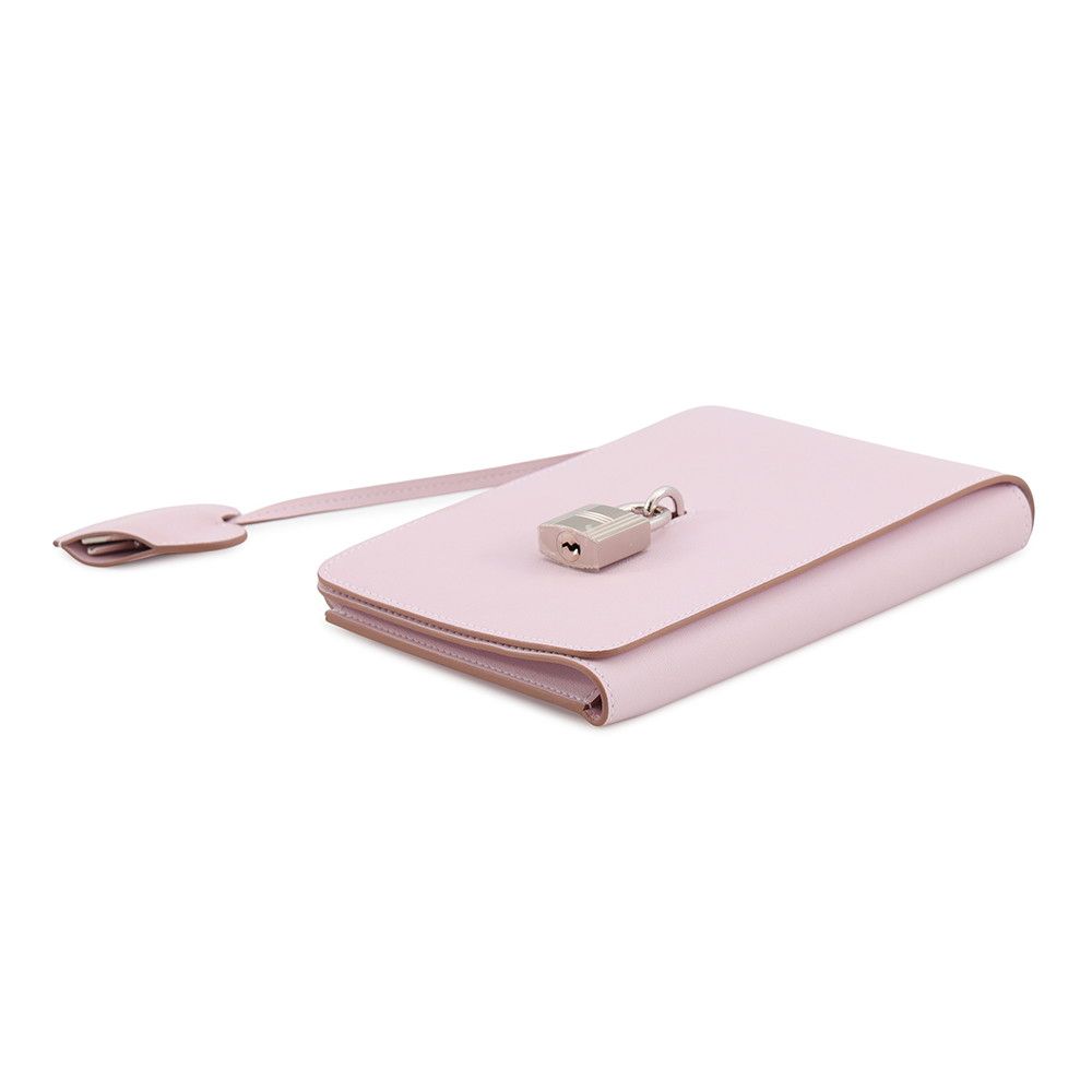 Hermes Note Cover Carnet Secret Mauve Pale Silver Swift Della Cavalleria — view 2