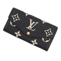 Louis Vuitton Wallet Monogram Empreinte Portefeuille Sarah Black