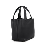 Hermes Handbag Picotin Lock PM Black Silver Taurillon Clemence — view 2