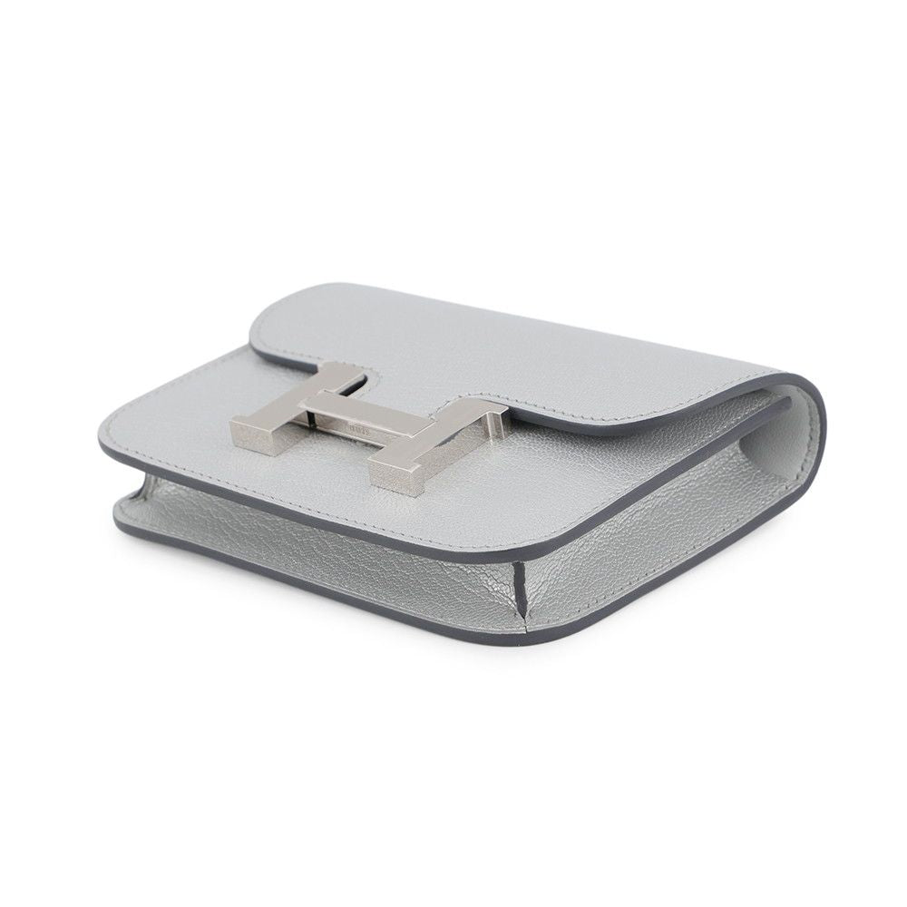 Hermes Wallet Constance Slim Argent Silver Chevre Chamkila — view 2