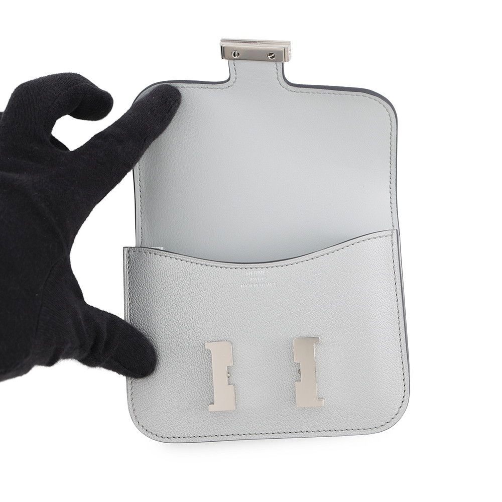 Hermes Wallet Constance Slim Argent Silver Chevre Chamkila — view 4