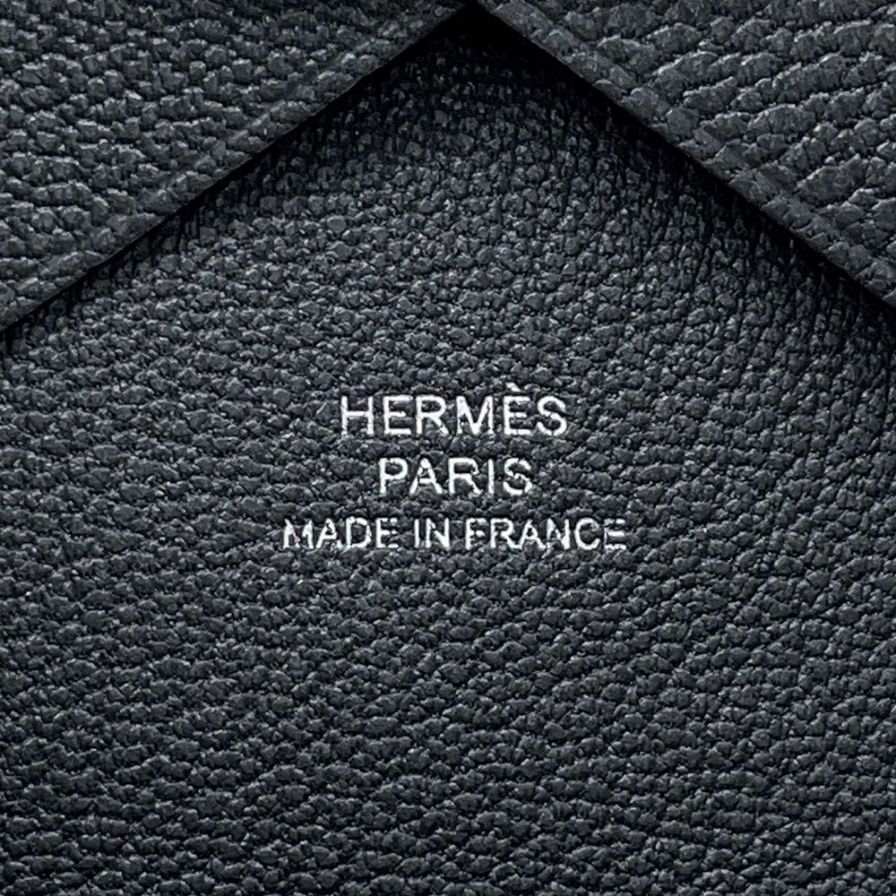 Hermes Coin Purse Calvi Duo Gris Misty Silver Chevre Mysore — view 7