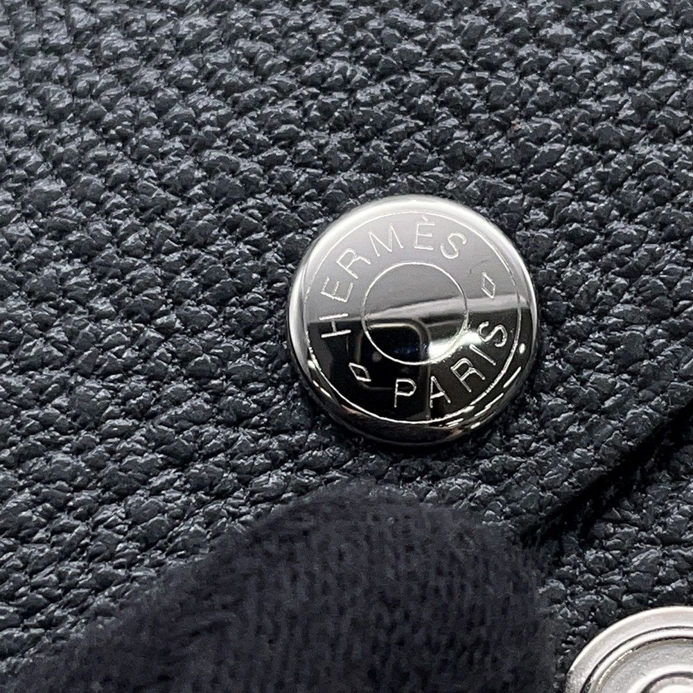 Hermes Coin Purse Calvi Duo Gris Misty Silver Chevre Mysore — view 6