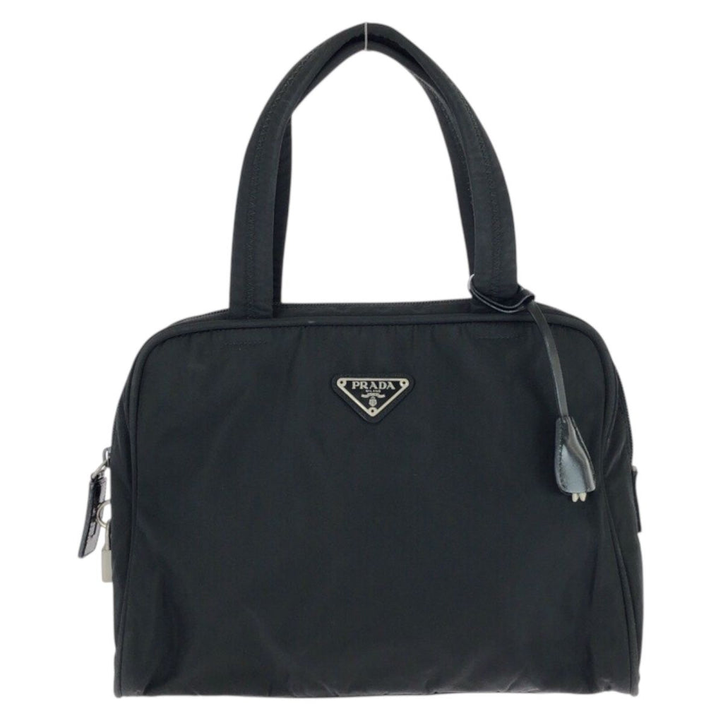 Prada Tessuto Black Silver Nylon Handbag