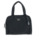 Prada Tessuto Black Silver Nylon Handbag