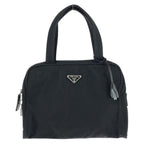 Prada Tessuto Black Silver Nylon Handbag