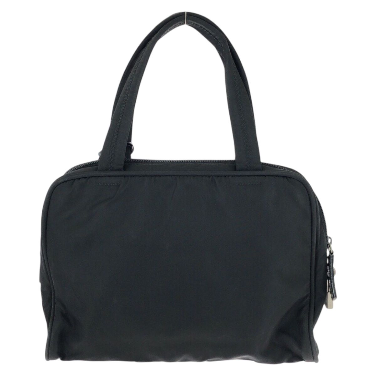Prada Tessuto Black Silver Nylon Handbag — view 2