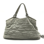 Chanel CC Logo Suede Wild Stitch 2-Way Bag Gray Bag — view 3