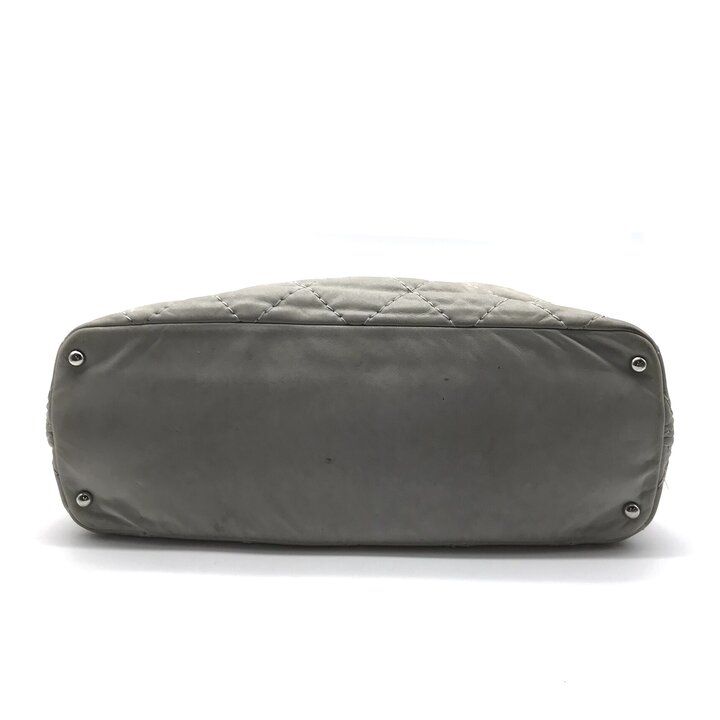Chanel CC Logo Suede Wild Stitch 2-Way Bag Gray Bag — view 4