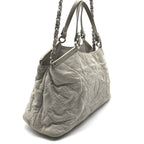 Chanel CC Logo Suede Wild Stitch 2-Way Bag Gray Bag — view 2
