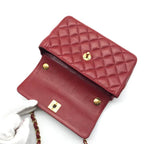 Chanel CC Logo Mini Quilted Turnlock Shoulder Bag — view 8