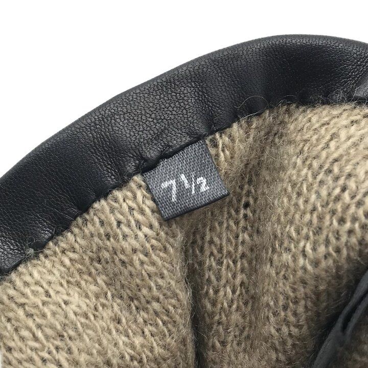 Fendi Leather Gloves FF Logo Black — view 6