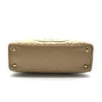 Chanel CC Logo Jumbo CC Quilted Mini Boston Hand Bag Beige — view 4