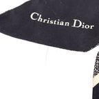 Dior 30 Montaigne Mitzah Houndstooth Pattern Scarf Twilly Navy — view 5